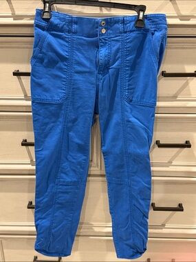 White House Black Market Bright Blue Cropped Utility Pants